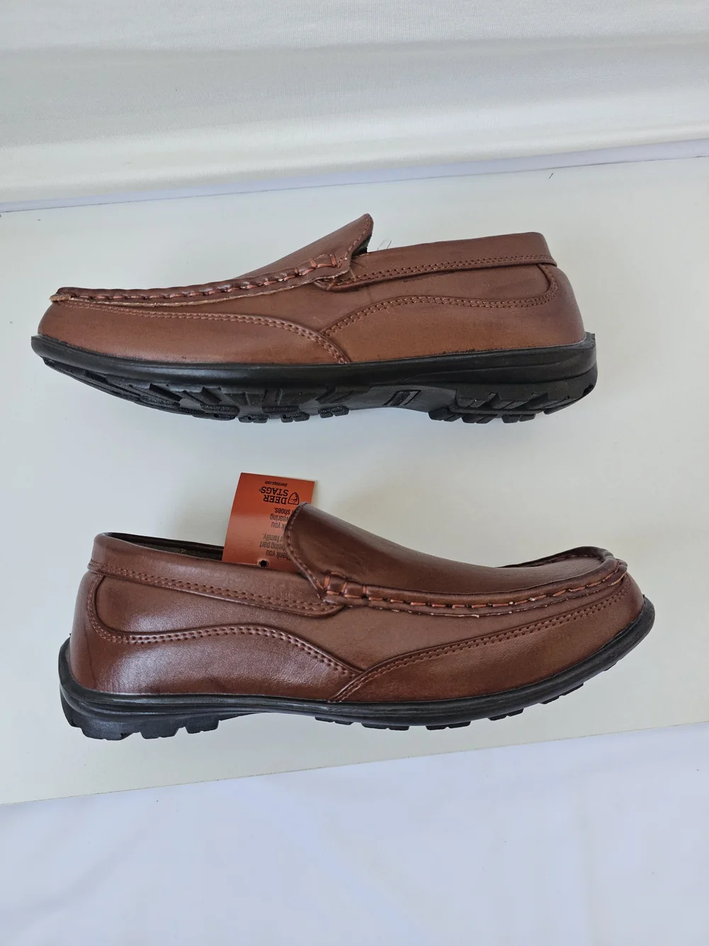 Deer Stags Kids Booster Slip-On Loafers - Dark Luggage Brown, Size 4M - Picture 11 of 16